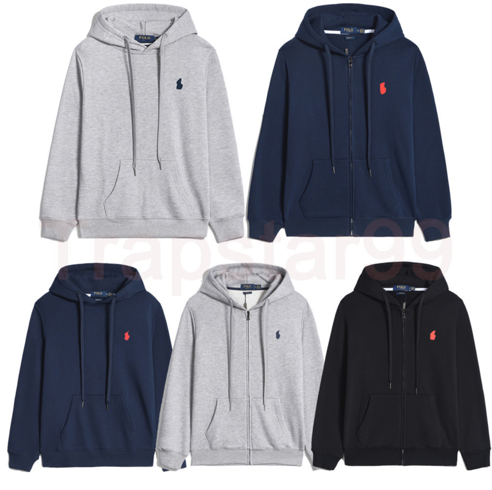 Zipper polo Hoodie Men Sweater Designer Sweates Casual Business Pullers manches longues Collier collier Cavure cheval Horse HOMMES MENSE ptRTG