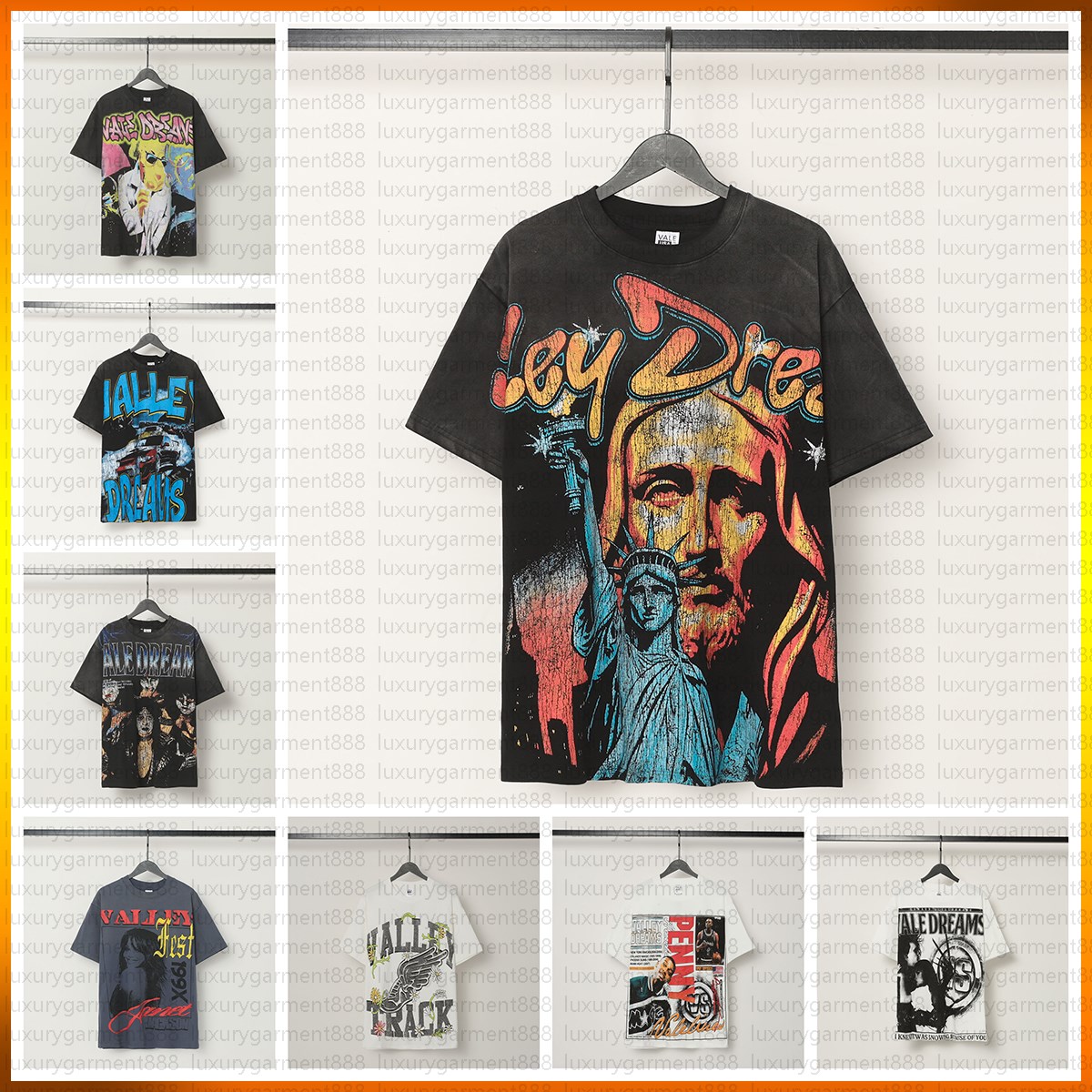 5A Designer vale shirt summer fashion men shirt valley t shirt designer t shirt men rhinestone vale hoodie high quality thick tee vintage shirts shirts vale lives 02