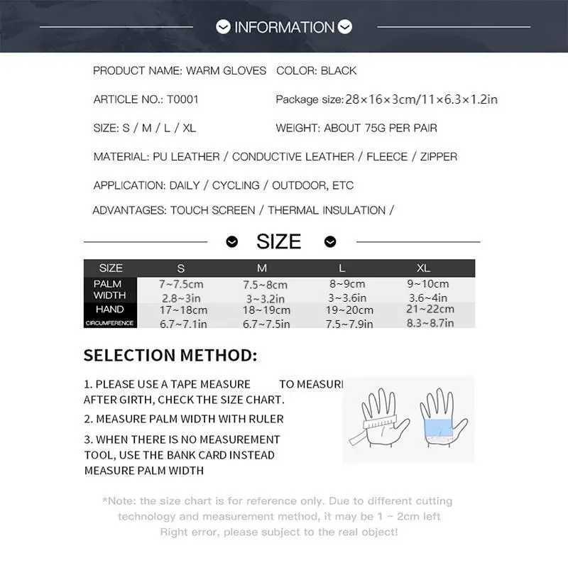 Warm Winter Motorcycle Gloves for Men And Women Waterproof Thermal Touchscreen Compatible Antislip Biker Gym Cycling Gloves J250922