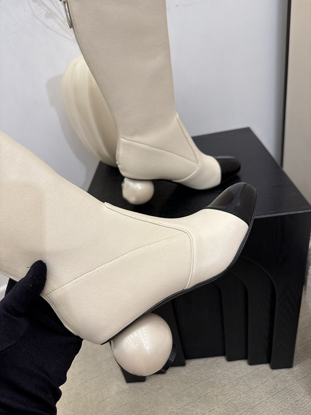 Boots High quality genuine leather boots classic giant ball heel boots 3442