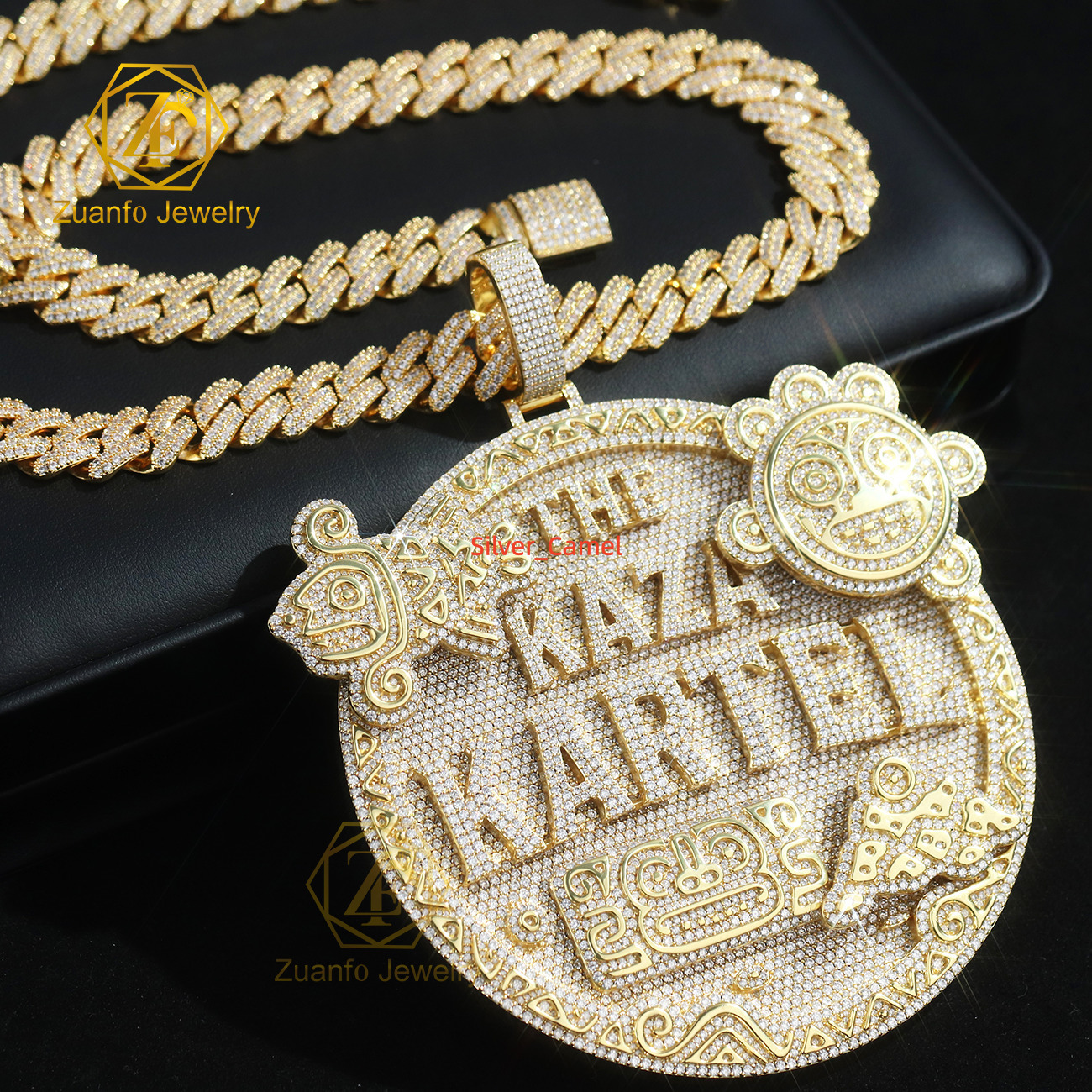 Customizable 925 Silver Moissanite Diamond Pendant Iced Out Jewelry for Cuban Link Chain Unique Letter Design Pendants Charms