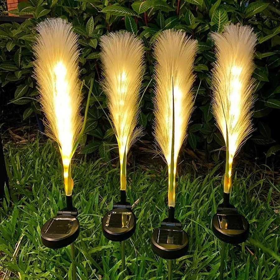 LED solar simulation reed fiber optic lamp outdoor waterproof lawn and courtyard decoration lamp C250922