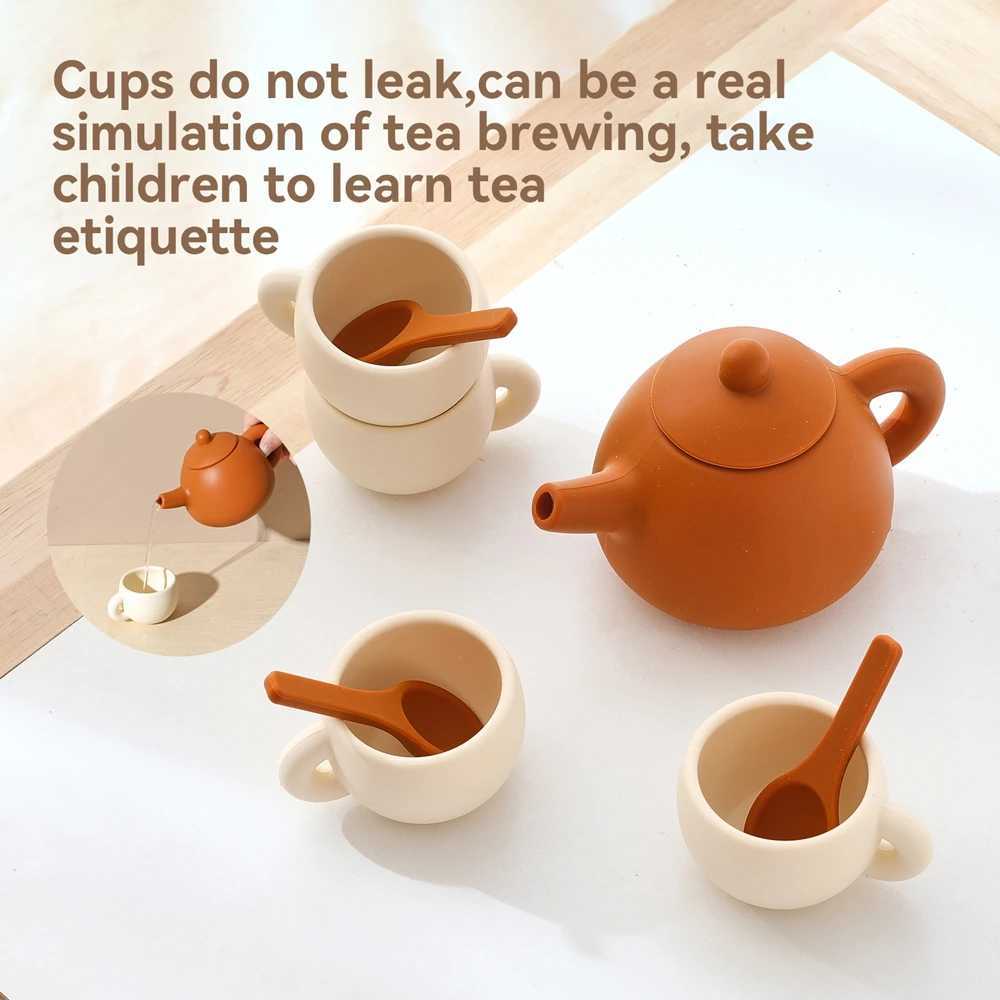 Wooden Afternoon Tea Set ToysEarly Educational Toys for ToddlersKitchen Accessories Afternoon Tea Party Food Play Girls Toys C250922