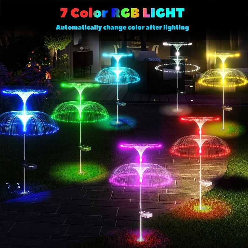 Outdoor LED Garden Lights Waterproof Solar Jellyfish Decor Pathway Lights For Landscaping Patio Lawn Yard C250922