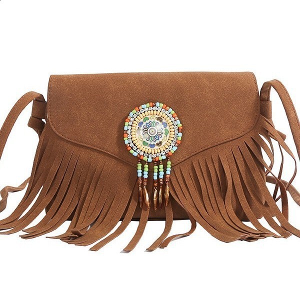 2025 New Fashion Versatile Tassel Bag Large Capacity Bag for Women Artistic Womens Bag Trendy Single Shoulder Crossbody Bag