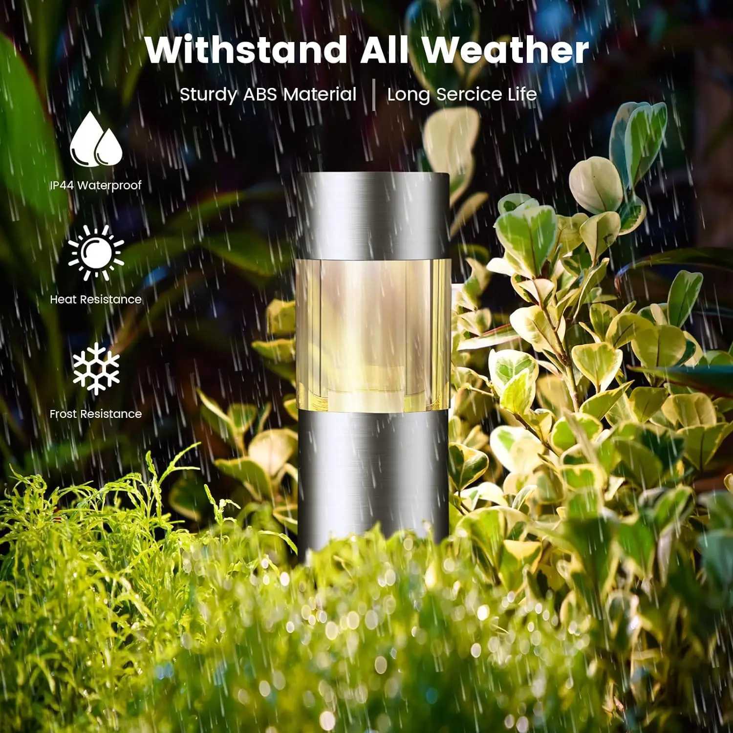 Solar Pathway Lights Waterproof Landscape Path Lights Stainless Steel Solar Powered Garden Lighting for Yard Patio Walkway C250922