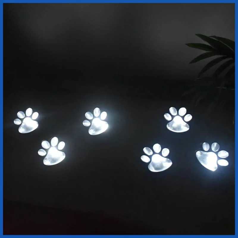 Solar Paw Print Lights Cat Dog Animal Solar Lights Outdoor Christmas Halloween Decoration Garden Courtyard Waterproof Lawn Light C250922