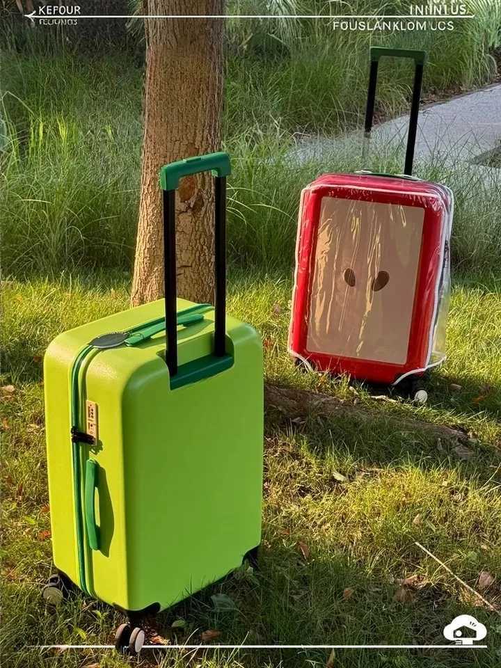 Green Apple Red Apple Design Suitcase 20inch 24inch Carry On Wheeled Luggage with TSA Lock Durable Quiet Silent Wheels Unis H260522