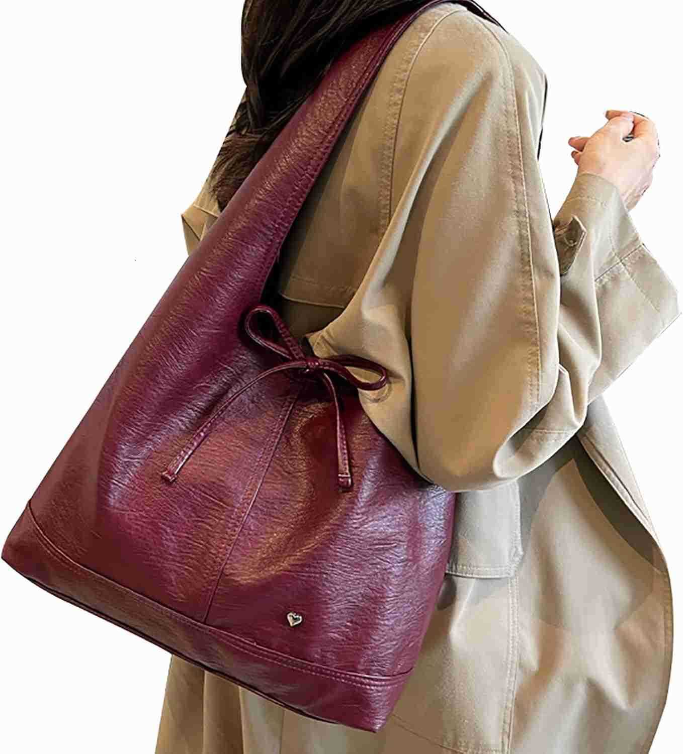 Women Brown Purses Suede Purse Slouchy Tote Bag Suede Tote Bag Fall Winter Purses Handbag Z250922