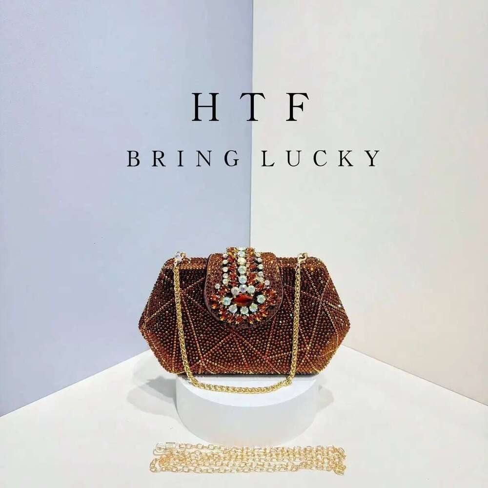 Designer Luxury New Design Irregularity Shape Party Ladies Clutch Long Chain Shoulder Bag High Quality Rhinestone Bags