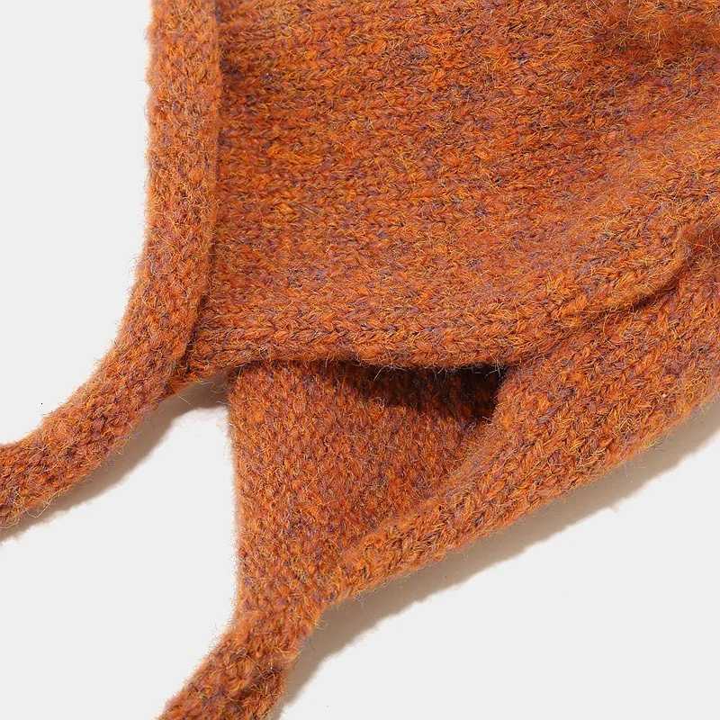 Winter Wen Knitted Hat Cute Ears Wan Bonnet C Teenager Girl Beanies Outdoor Sklies Warm Ears Wan Hats Y250920