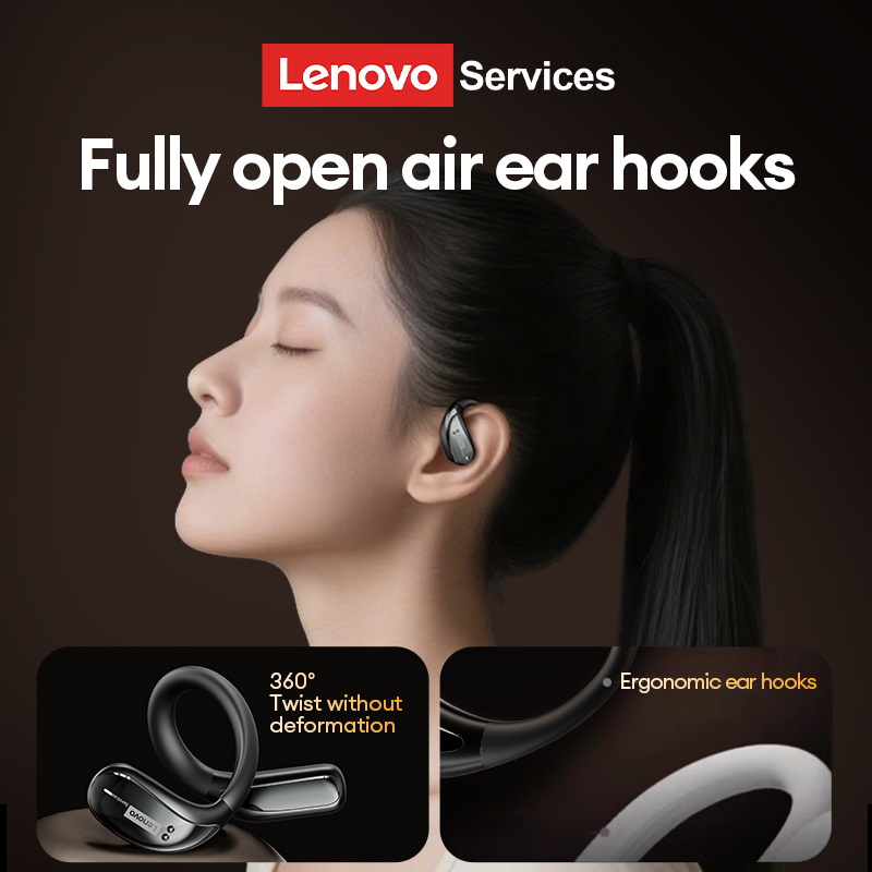 Original LenovoService Bone Conduction 6.0 Bluetooth Earphones OWS Wireless Headphones LE505 HIFI Stereo Bass Music Game Sport ENC Earbuds