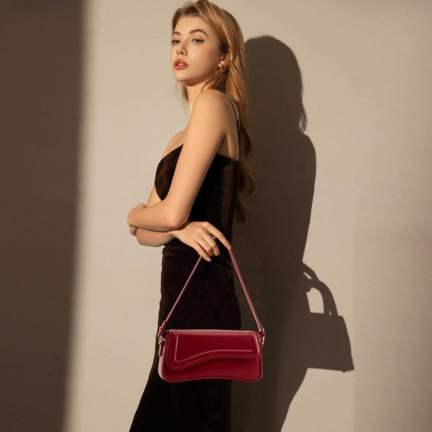 Shoulder Bag for Women Purse Leather Hobo Handbags Clutch Saddle Bags Trendy Underarm Bag with 2 Removable Strap Z250922