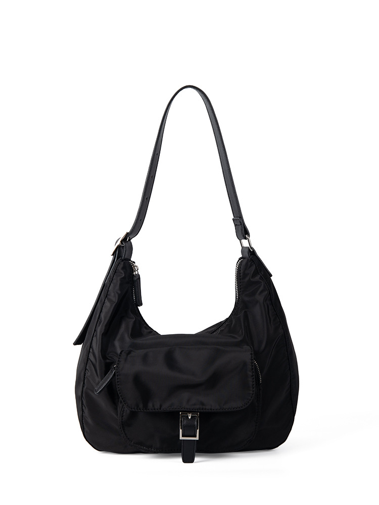 Women's 2025 New Korean Version Unique Design Color Blocking Single Shoulder Armpit Versatile Suitable For Commuting Large Capacity Dumpling-Shap