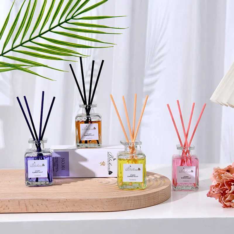 50ml Reed Diffuser Bottle with Essential Oil Lavender Osmanthus Peach Diffuser Sets Hotel Home Aromatherapy Air Fresh Fragrance F250920A
