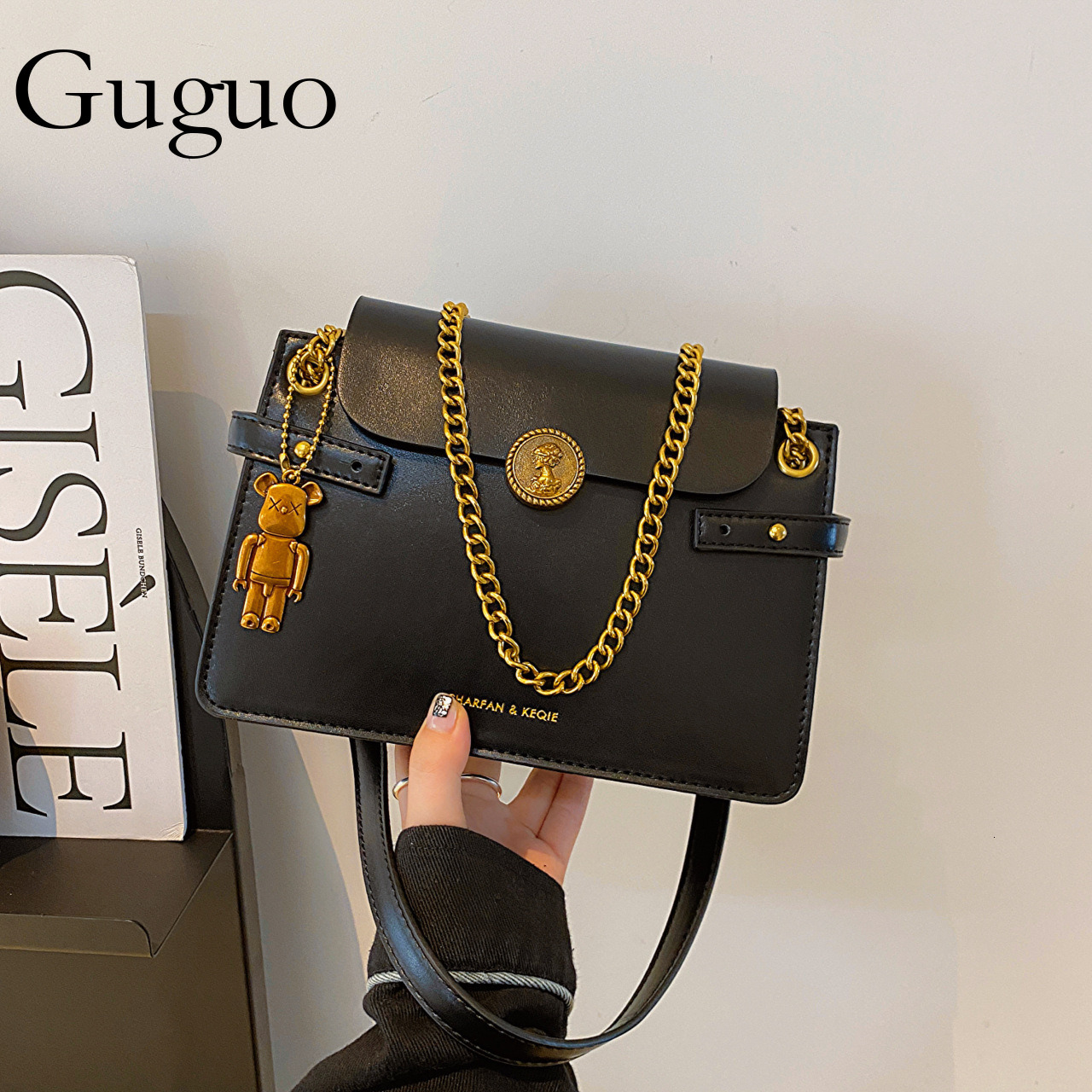 Guguo Designer Bag Luxury Bag Women's Bag 2025 New Style High-quality Niche Design Internet Celebrity Shoulder Bag Crossbody Handbag Small Bag