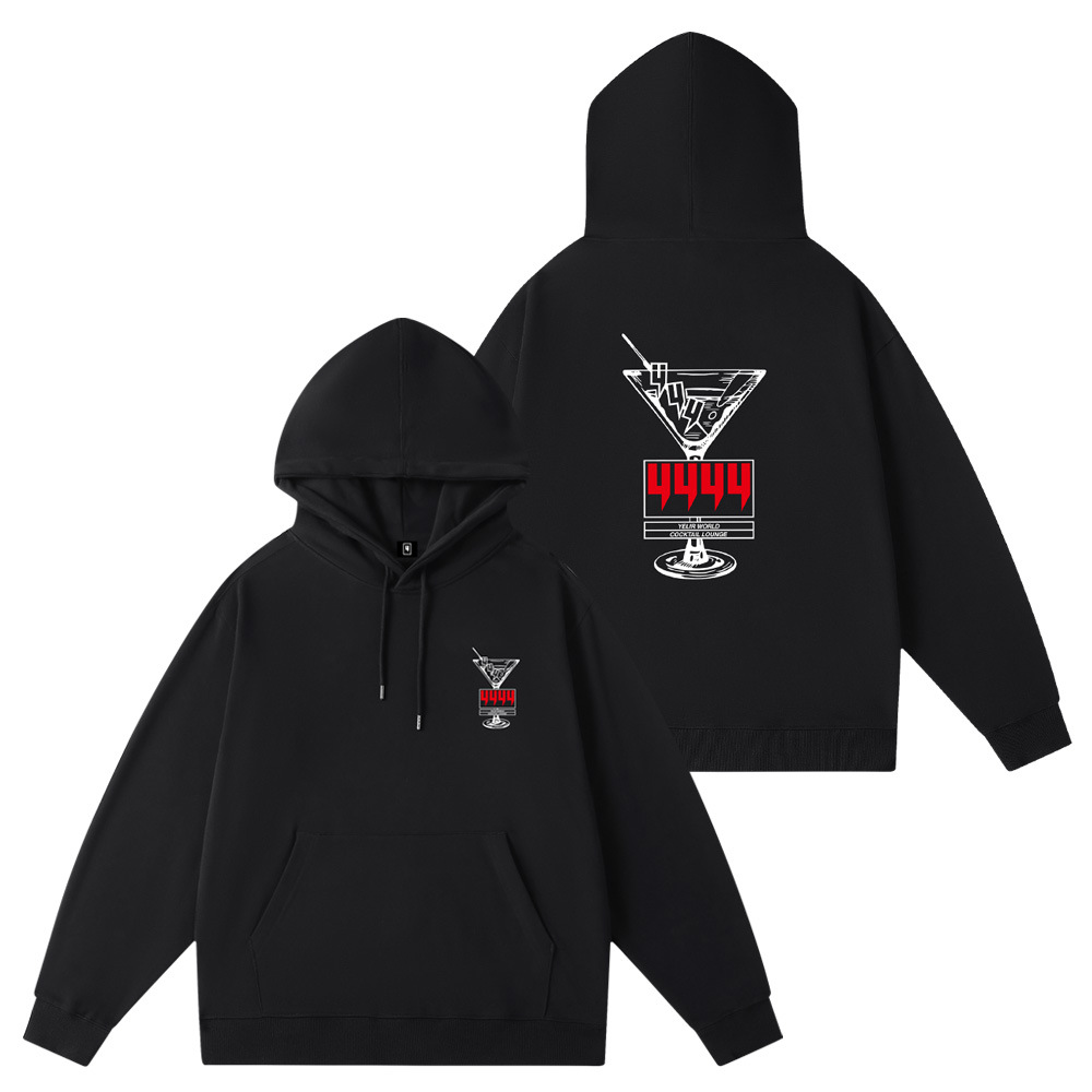 Men's Hoodie Luxurious Design High-quality Cotton Retro Letter Print In Black White Red And Blue Hip-hop Street Style Harajuku Youth Couple Birth