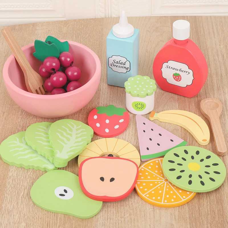 Wooden Food Creative Simulation Play House Fruits And Vegetables Kitchen Toys Desktop Decor Boys Girls Toy Cooking Set C250922
