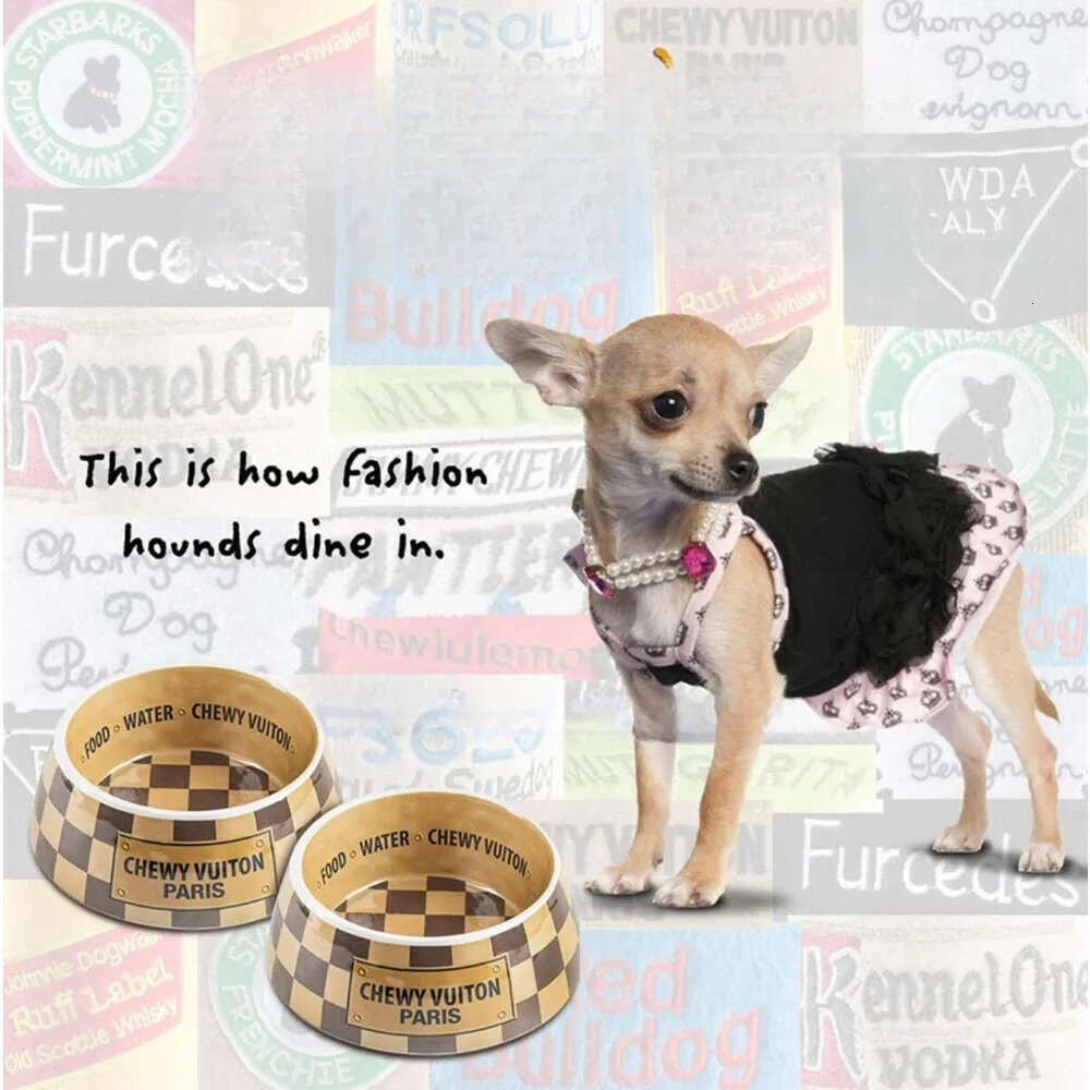 2025 new Dog set Designer Dishwasher Safe Food Grade Non-Skid BPA-Free Malamine Bowls and Durable EVA Feeding Placemats with Fun Brand Parod