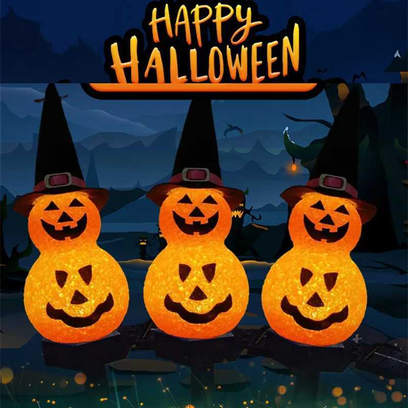 Halloween Pumpkin Solar Lights For Garden Holiday Decoration Waterproof Lawn Light Horror Theme Decor Ground Plug Lights 015 C250922