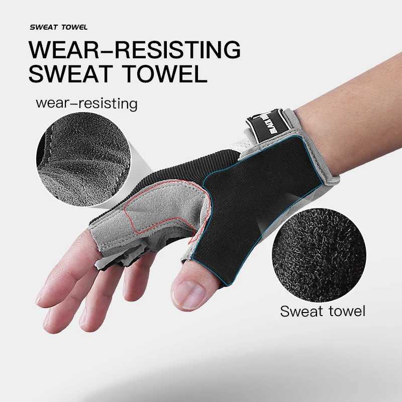 Men Cycling Bicycle Gloves Half Finger Gym Gloves Women Mitten Breathable Antislip Glove Fitness Sport Training Gloves J250922