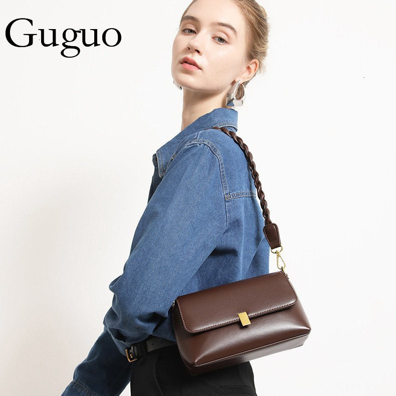 Guguo Designer Luxury Bag Bag Cross-border Foreign Trade Source Factory Retro Small Square Bag For Women 2025 New Simple Shoulder Bag Quality Versatil