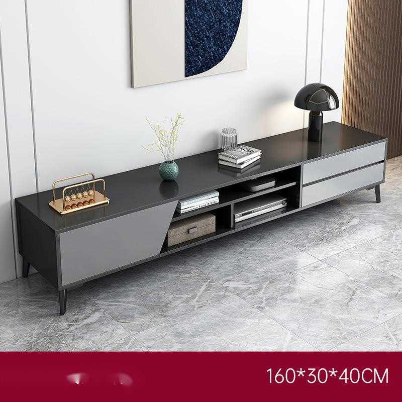 Modern and simple TV cabinet for modern minimalist living room, suitable for home use in small-sized spaces. A floor-standing side cabinet and organiz