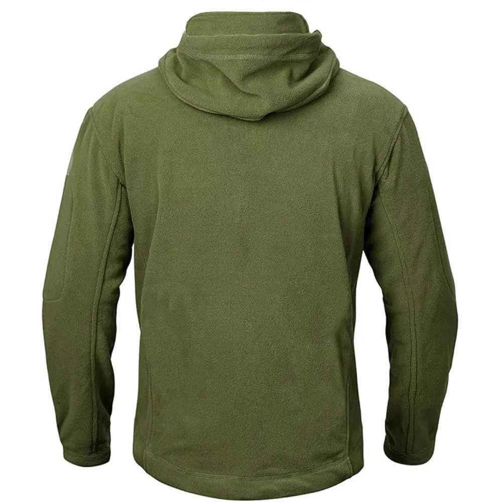 Mens Fleece Jacket Full Zip Tactical Hoodies Winter Coats Windproof Hoodies Warm Hunting Polar Fleece Outdoor Jackets Men W250922