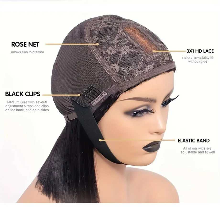 Body Wave Human Hair Wigs with Bangs 3X1 Middle Part Lace Wig Pre Plucked Body Wave Glueless Wig Machine Made Wigs For Women C250922