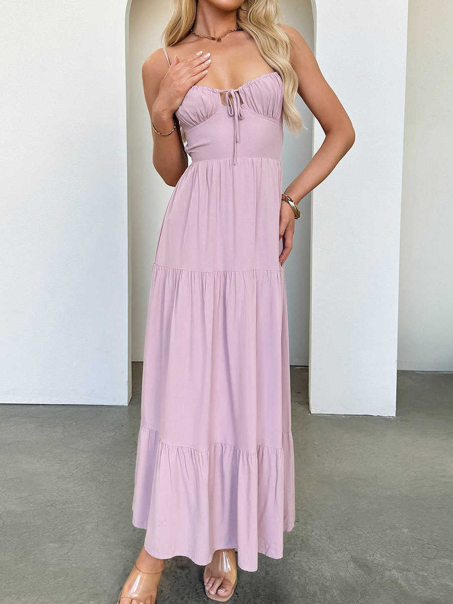 Sexy dress; backless dress; purple long dress for the beach; atmosphere dress. L250922