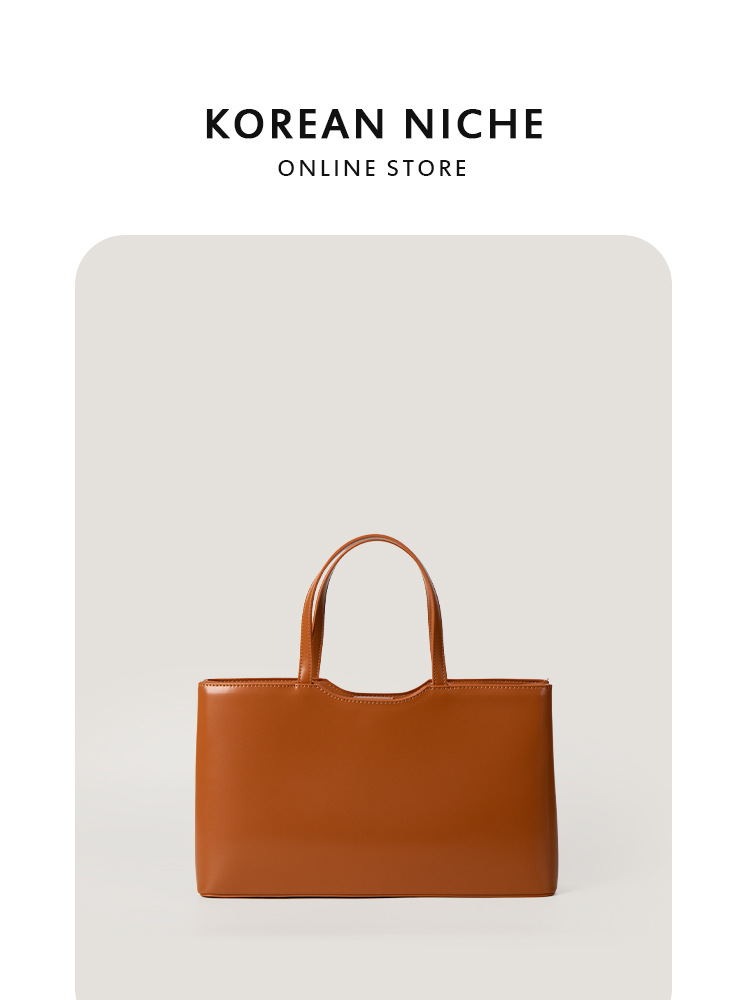 2025 New Korean-Style Niche Design Minimalist Women's Handbag With Multiple Compartments High-Grade Texture Versatile Large-Capacity Tote Bag