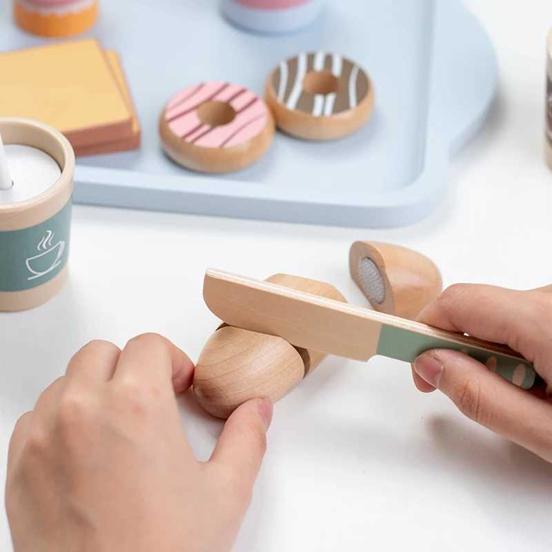 breakfast Wooden Mini Kitchen Toys Pretend Play Educational House Toys For Children Simulation Kitchen Utensils Girl C250922
