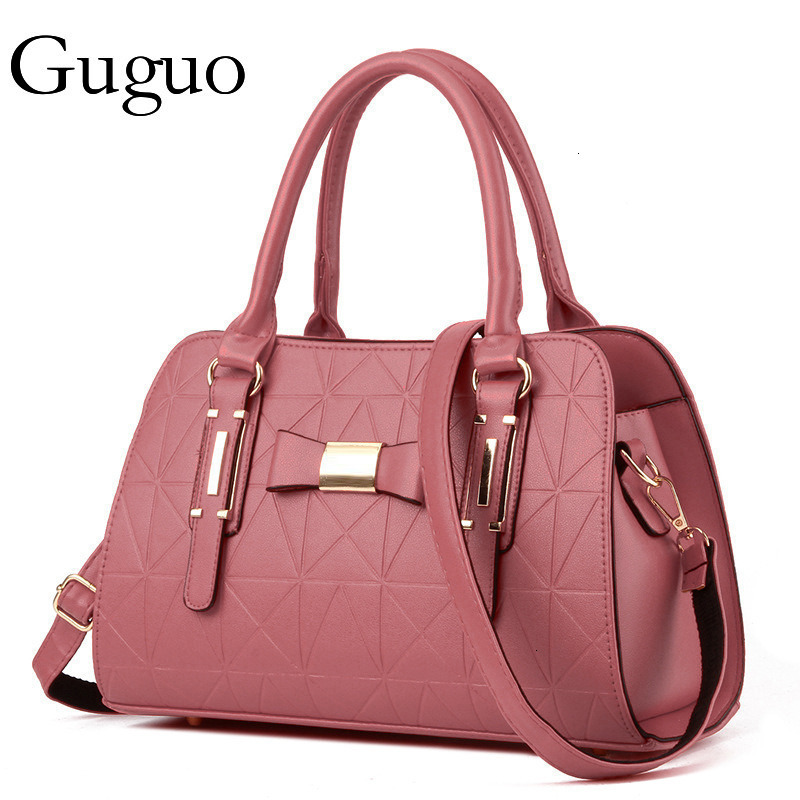 Guguo Designer Bag Bowknot Women's Bag 2025 New European And American Fashion Embossed Handbag Large Capacity Luxury Bag Shoulder Bag For Export