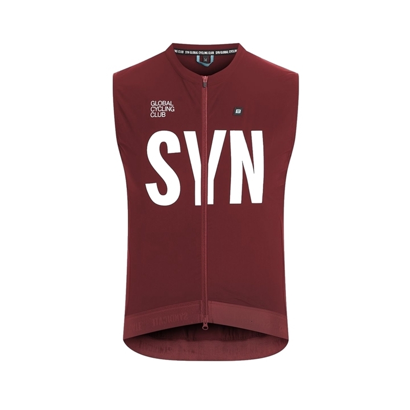 SYN 2 color wine red and black Unisex Riding Bicycle Vest Mens Windproof Cycling Gilet MTB Road Bike Gilet de vlo 250920
