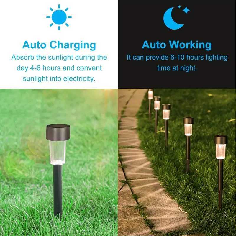 12 Pack solar powered small tube Light and light is suitable for courtyard garden lawndecoration landscape 20mah C250922