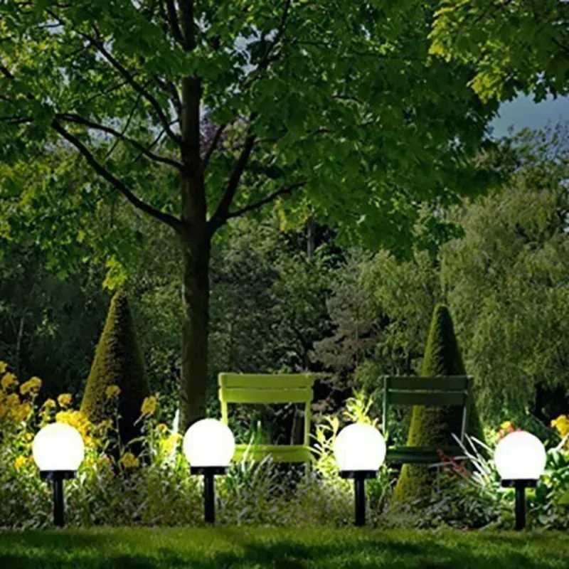 Solar Garden LED Round Ball Bulb Light Outdoor Waterproof Landscape Villa Lawn Light Ground Plug Light Garden Decorative Lamp C250922