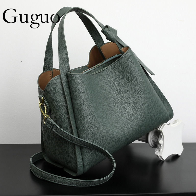 Guguo Designer Bag Soft Leather Women's Handbag Tote Bag Women 2025 Basket High-end Shoulder Bag Crossbody Elegant Luxury Bag Versatile Bucket Sh