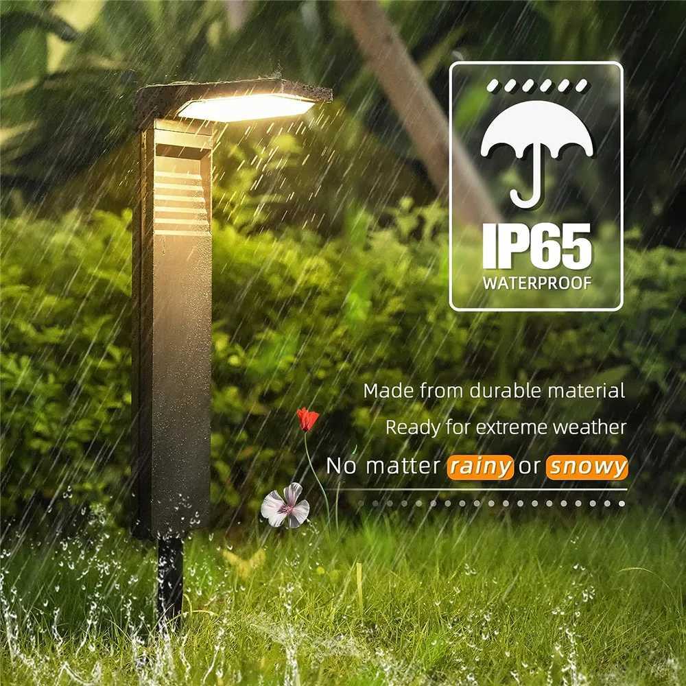 Garden Lights Outdoor Decoration Solar Lawn Lights Waterproof LED light for Yard Pathway Landscape Bollard Solar Power Lighting C250922