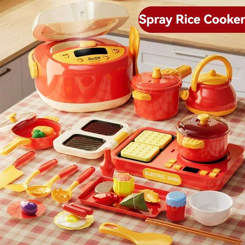 Childrens Educational Pretend Play House Kitchen Toy Set Simulation Cooking Tableware Set Toys for Kids Girls Christmas Gifts C250922