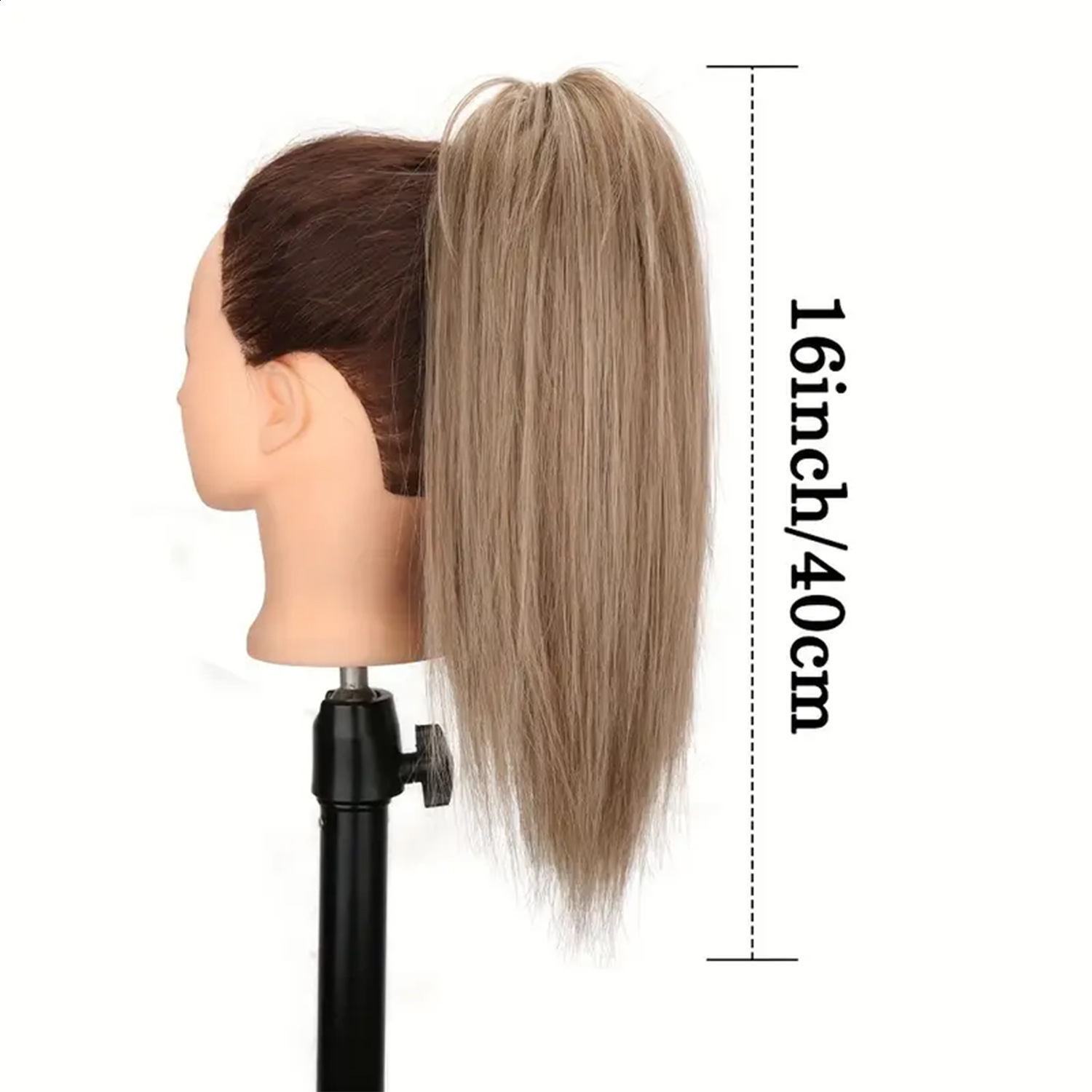20Inch Smooth Heat Resistant Draw String Hairpiece Water Wave Afro Curly Synthetic Drawstring Hair Ponytail Extensions 241024