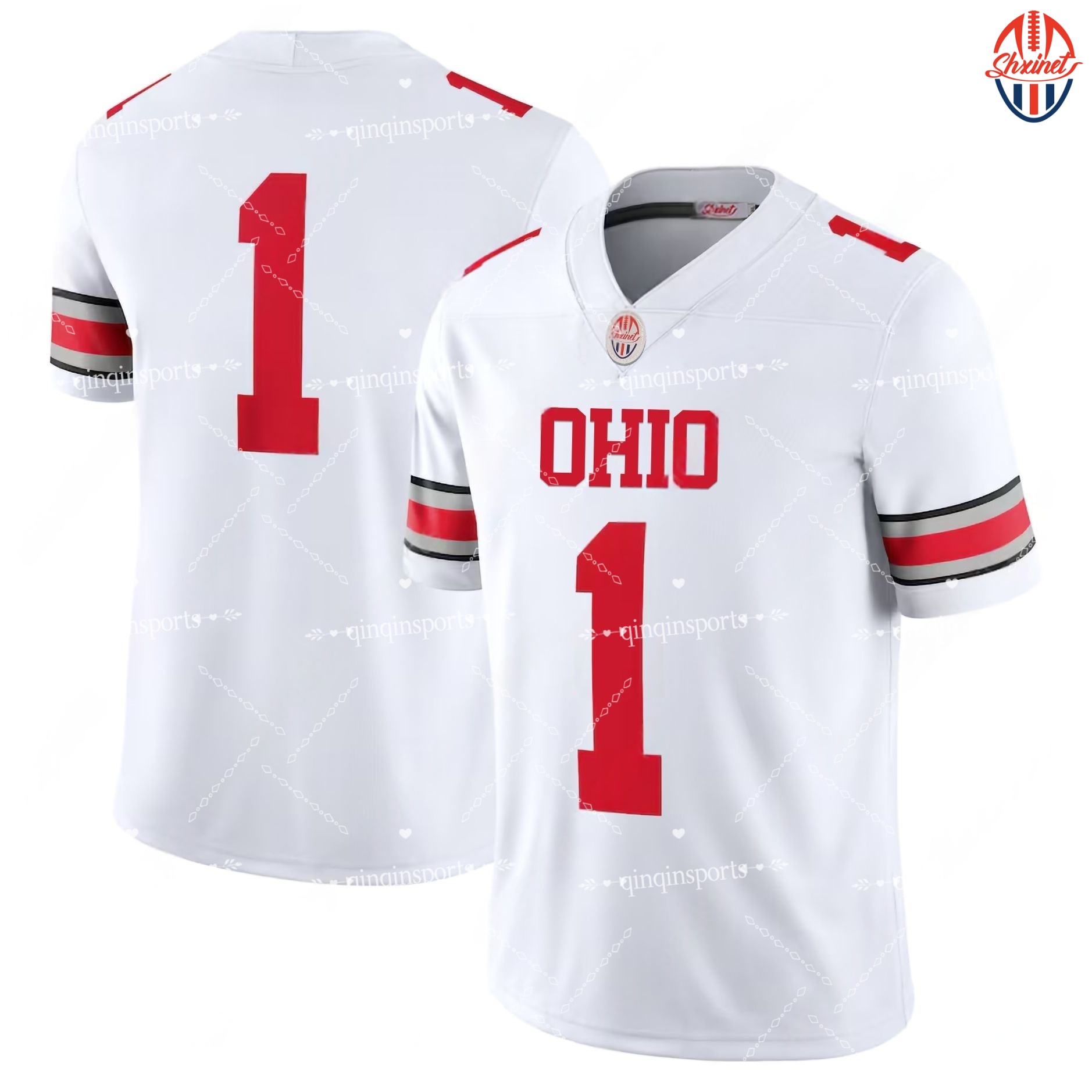 4 Jeremiah Smith Ohio States 2025 College National Champion Buckeyes Jersey Jack Sawyer Will Howard Caleb Downs Treveyon Henderson Simon Denzel Burke Miyan