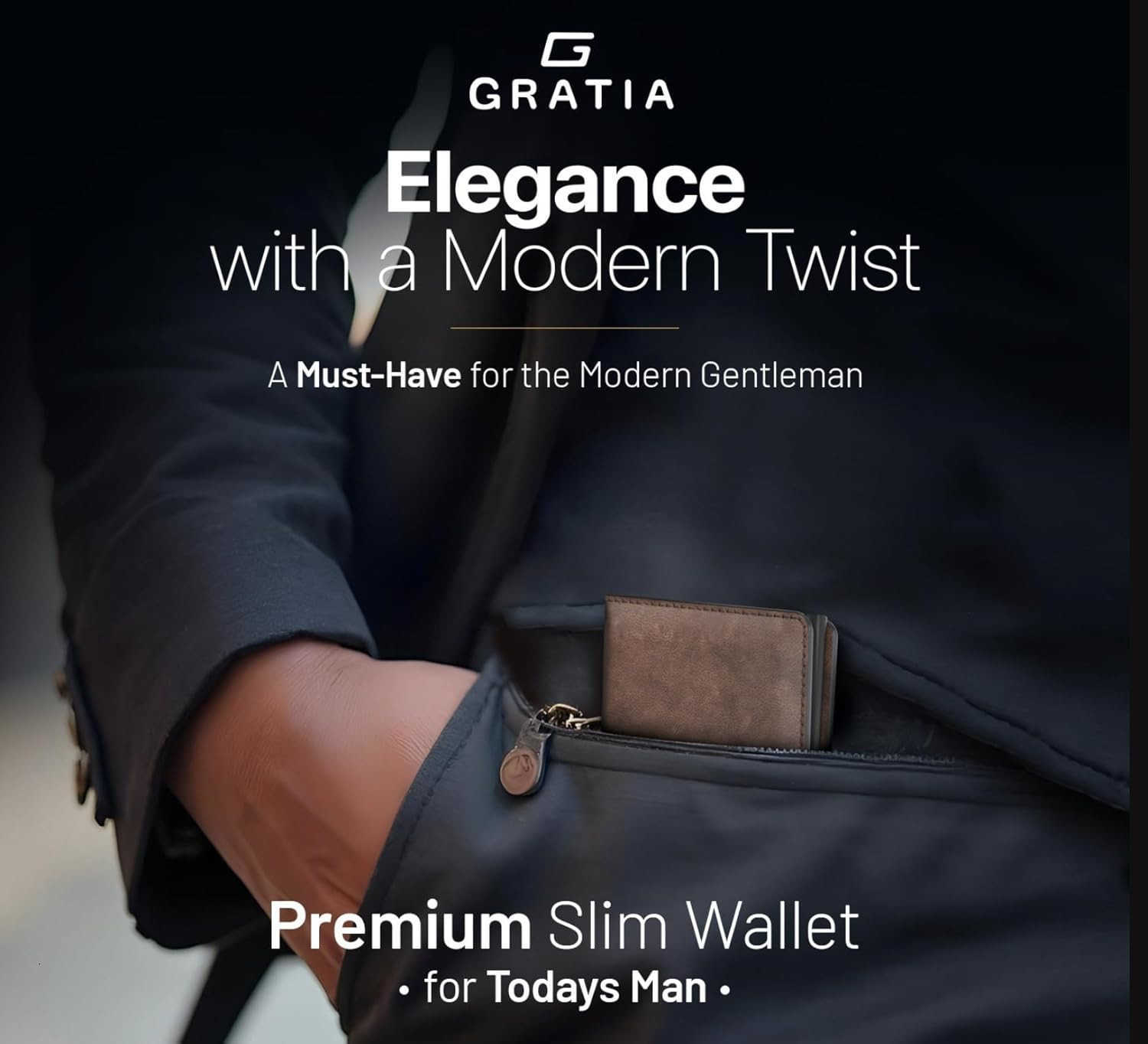 Slim WalLEt for Men RFID Blocking Minimalist Credit Card Holder Stylish Men WalLEt for Security Convenience Front POCket Cardholder Holds 8 Cards Brow