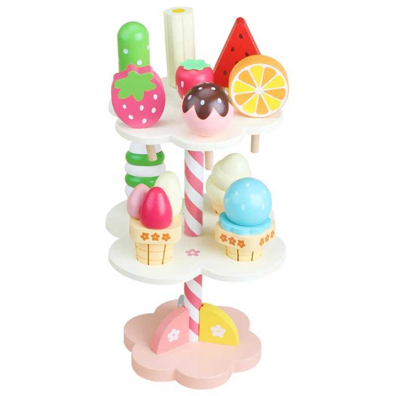 Wooden simulation ice rack sweet cone family early CHIldhood education enlightenment interest cultivation toys C2509221