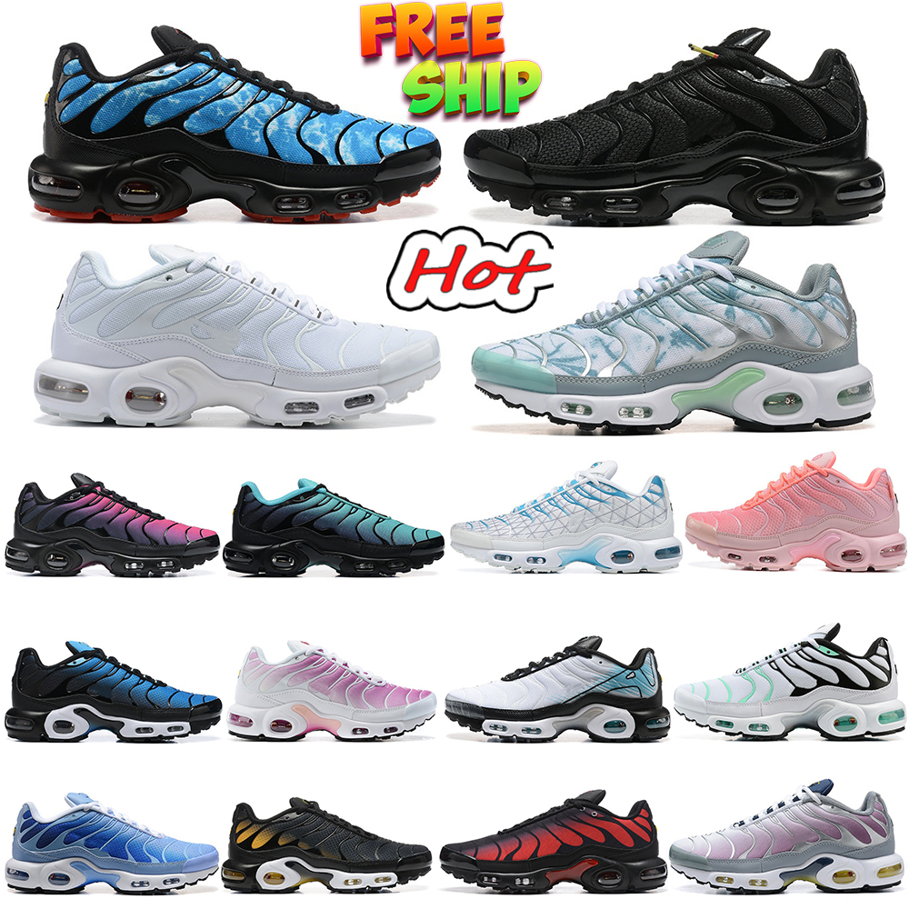 Free Shipping Tn Plus tn chaussure Running Shoes Tn3 1 Tn Naples Mens Trainers Triple White Black Sky Blue Gradient tns women outdoor Sports Sneakers big 49