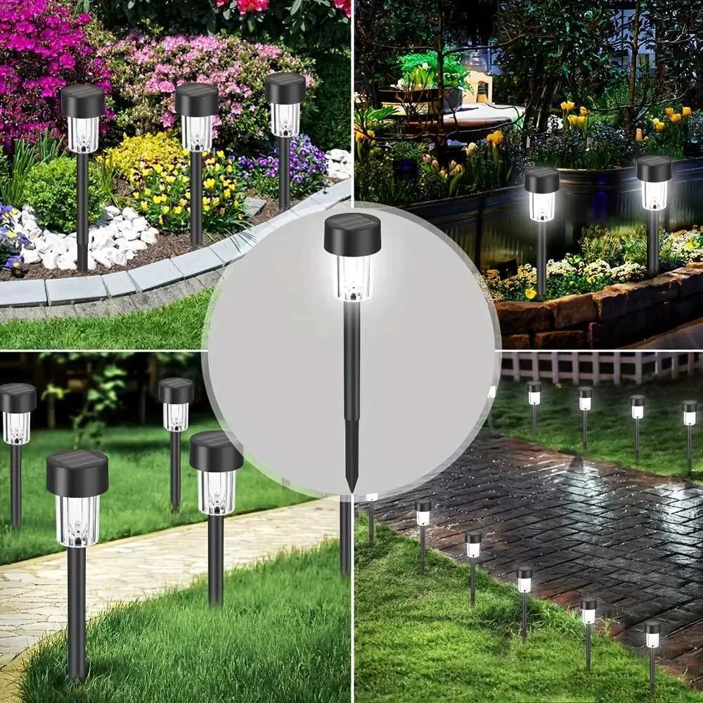 10 Pack Solar Outdoor Lights Solar Garden Light LED Landscape Lighting Waterproof Pathway Lights Decor Walkway Lawn Patio Yard C250922