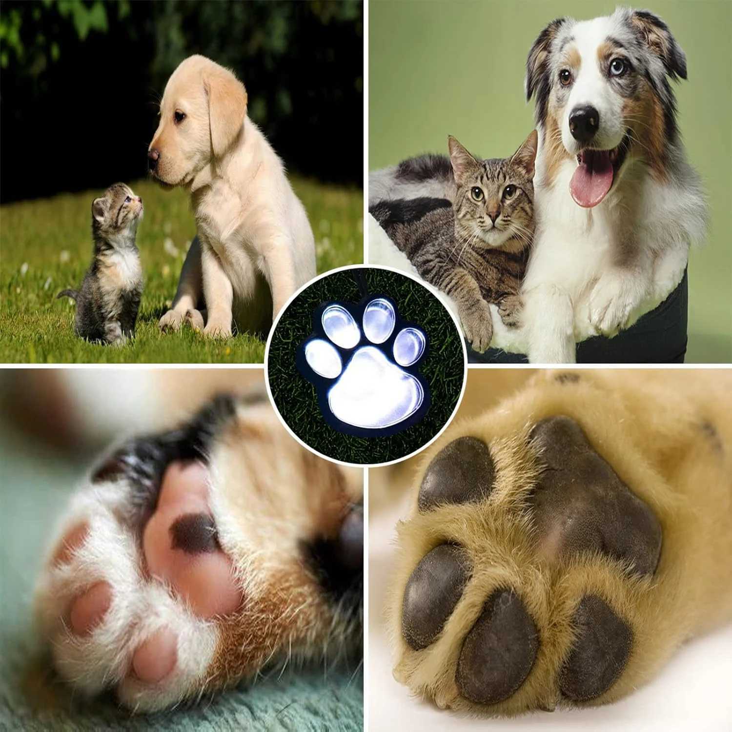 Solar Paw Print Lights Cat Dog Animal Solar Lights Outdoor Christmas Halloween Decoration Garden Courtyard Waterproof Lawn Light C250922