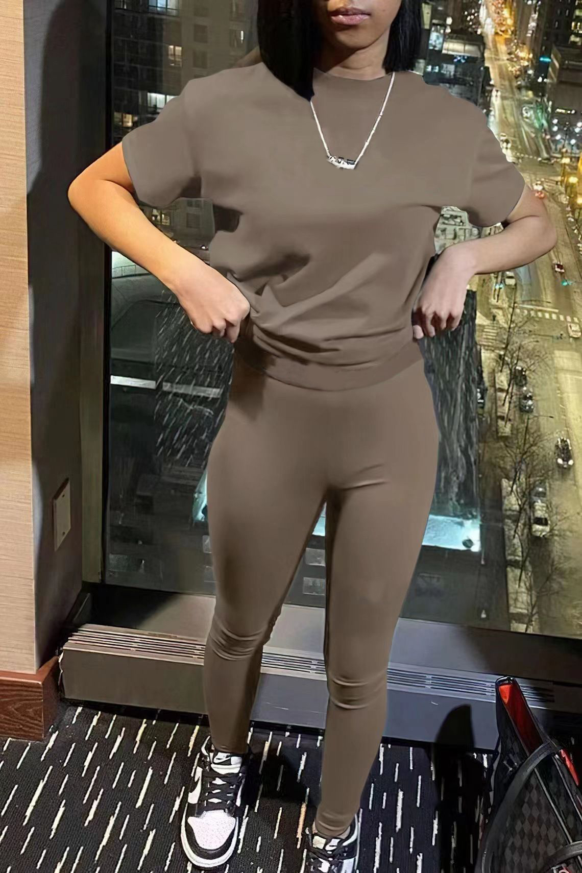 Women's Tracksuits Letters Printed Two Piece Pants Matching Suit 2025 Summer Fashion Joggers Sets