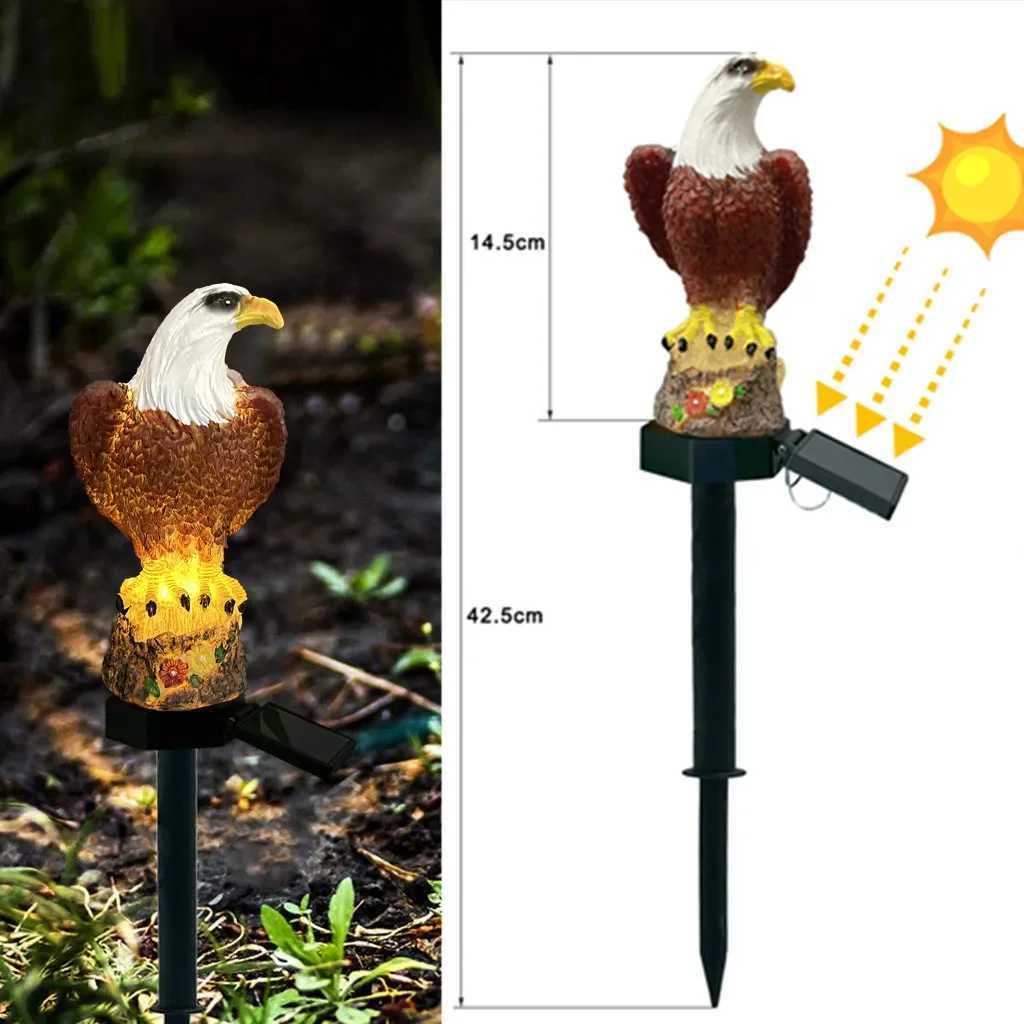 Solar Powered LED Owl Animal Home Artificial Flowers Garden Lights Waterproof Outdoor Lawn Lamp Solary Energy Outside Led Decor C250922