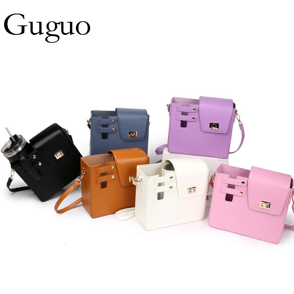 Guguo Designer Bag Hot-selling Outdoor Portable Beverage Bottle Water Cup Bag 2024 New Pink Large Insulated Cup Single Luxury Bag Shoulder Crossbody B