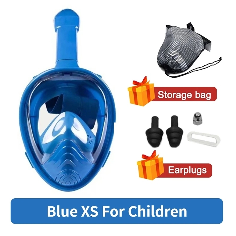 Underwater Snorkeling Full Face Children Swimming Mask Set Scuba Diving Respirator Masks Anti Breathing for Kids Adult 250920